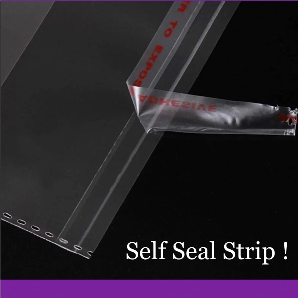 8x10”~100ct Clear Self Seal Poly Bags 📚🆕📚W/Free 100ct Thank You Stickers